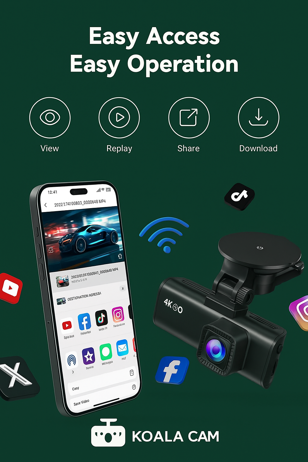 Koala Dash 4K Pro Front & Rear