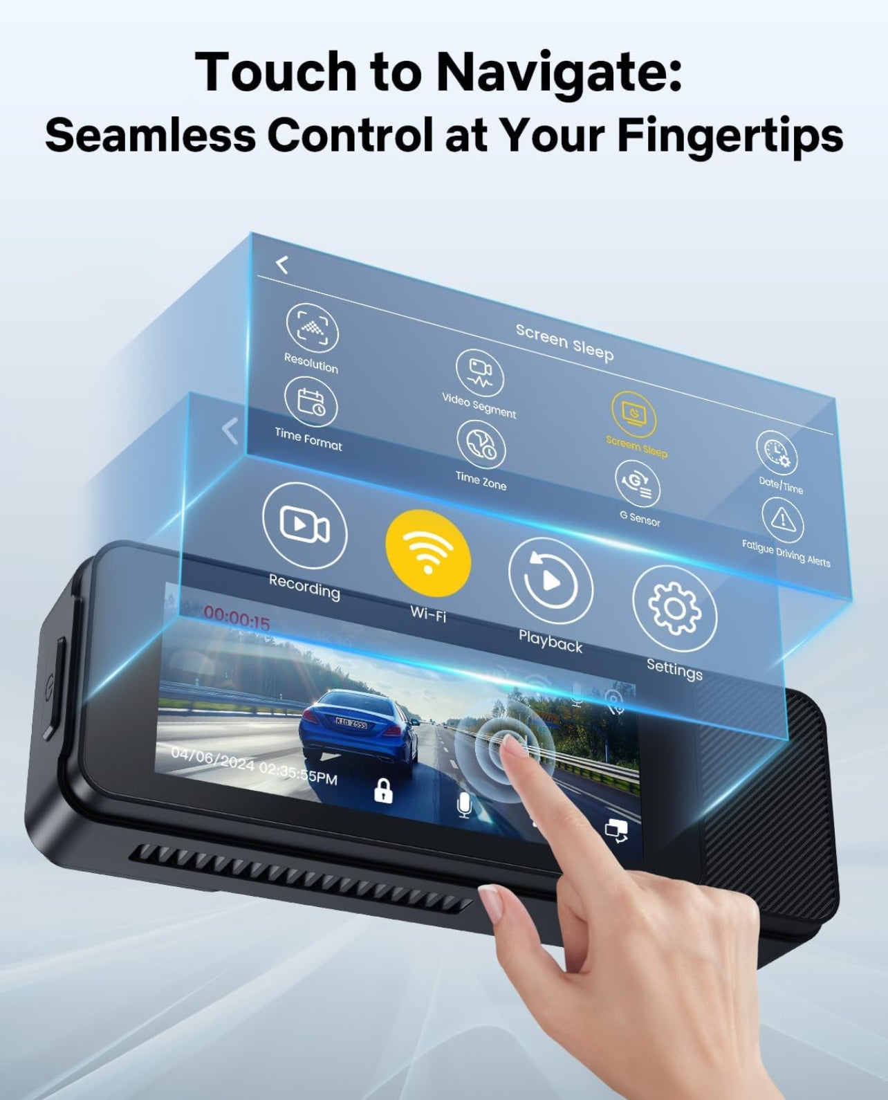 Koala Vision Max – 4K + 1080P Dash Cam, Touchscreen, GPS, 5G Wi-Fi