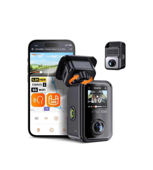 Koala Vision 1TB – 360° Dash Cam, STARVIS Night Vision, 5G Wi-Fi + 24/7 Parking